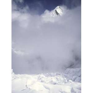   Storm to Reach the Top, Nepal Premium Poster Print by Michael Brown