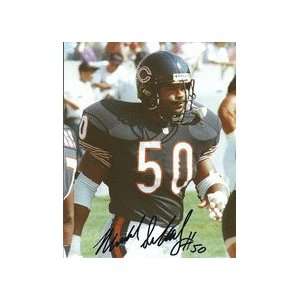 Mike Singletary Blue Jersey Autographed Chicago Bears 8 x 10 