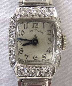 Lady Elgin Art Deco Ladies Diamond & Platinum Watch  
