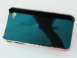 iPhone 4S 4 3 D Heart Stone Jewel Case Cover With Swarovski Crystal 