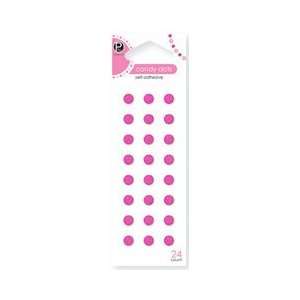  Pebbles Candy Dots Stickers 24/Pkg Raspberry Everything 