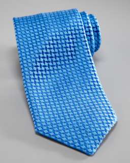 N1N3L Charvet Basketweave Silk Tie, Blue