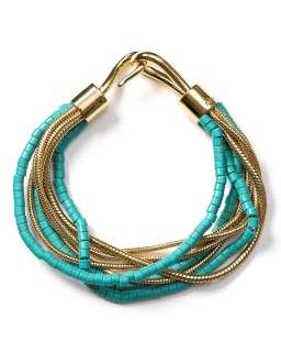 MICHAEL Michael Kors Multi Chain Turquoise Hook Bracelet   Bracelets 