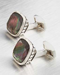 N0FC5 John Hardy Square Mother Of Pearl Cuff Links