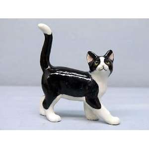  CAT Black and White strolls MINIATURE New Porcelain 