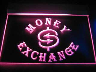 Money Exchange Logo Beer Bar Pub Light Sign Neon B245  