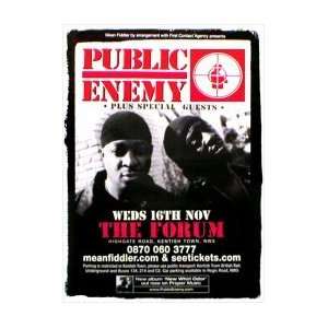 PUBLIC ENEMY London Forum 16th November 2005 Music Poster