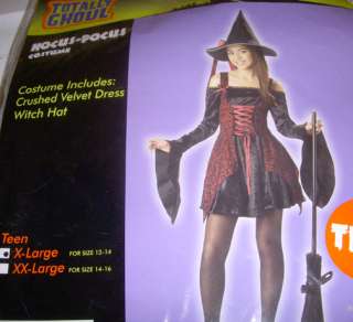 Hocus Pocus Witch Girls Dress Costume XL Teen 12 14 NIP  