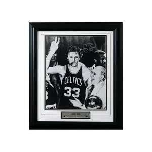  Larry Bird Autographed with Red Auerbach Framed 16 x 20 