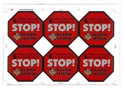 Security Alarm System STICKERS WARN Home Business Car  