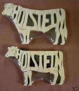 Holstein Cattle Cow Bull Amish Wood Puzzle Farm Toy  