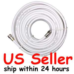 25 FT RG6 Coaxial Digital AV Cable for Satellite TV VCR Video Outdoor 