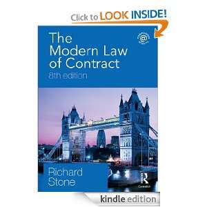   of Contract, Eighth Edition Richard Stone  Kindle Store