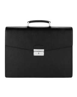 Leather Top Handle Briefcase  