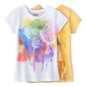 Mudd Embellished Graphic Tee   Girls 4 6x