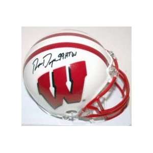 Ron Dayne Autographed Wisconsin Badgers Riddell Mini Helmet with 99 