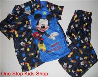MICKEY MOUSE Boys 3T 5T Pjs Set PAJAMAS Shirt Pants Disney  