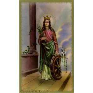  Catherine of Alexandria Prayer Card Health & Personal 
