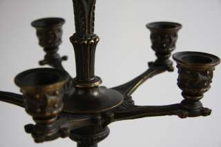   FREDERICK COOPER Brass Lions & Bird Bouillotte candlestick Table Lamp