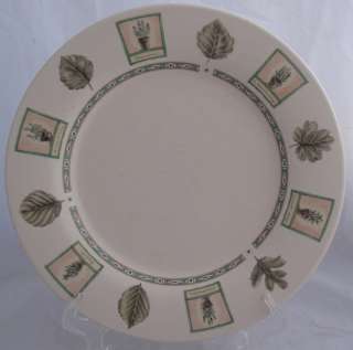   NATUREWOOD DINNER PLATE 11 1/4 INCH LEAVES HERBS GARDEN TOOLS  