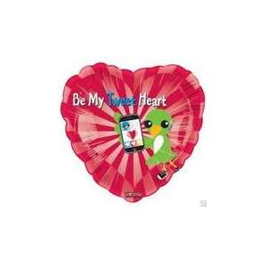  18 Be My Tweet Hearts Balloon   Mylar Balloon Foil 