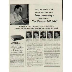   and Van Wyck Brooks.  1941 Book of the Month Club Ad, A4644