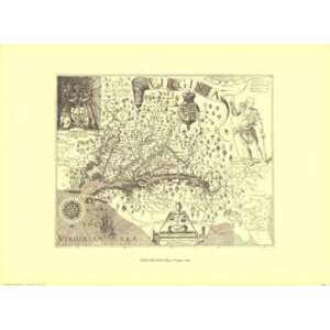  John Smith   Map Of VIrginia Canvas