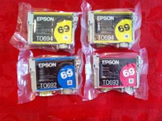 Genuine EPSON ink color cartridges 69 NEW SEALED set pack  