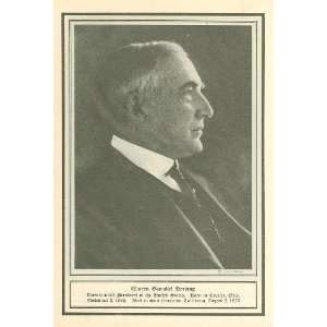  1923 Print President Warren G Harding 