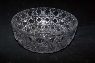 Cut Glass Block Pattern Bowl Dish  