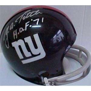  Y.A. Tittle autographed Football Mini Helmet (New York 