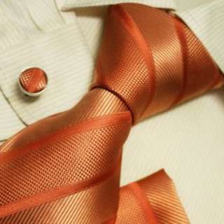  Burnt orange cheap ties for men stripes anniversary gifts 