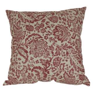 Red/Tan Dcrtv Damask Sq Flr Pillow.Opens in a new window