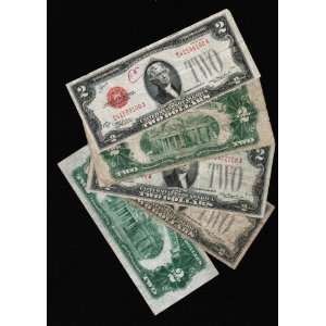  Red Seal ($2) Two Dollar U.S. Note Old Paper Money 