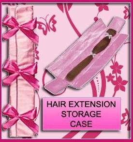 HAIR EXTENSIONS STORAGE CASE POUCH FOR REMY HUMAN SYNTHETIC CLIP IN OR 