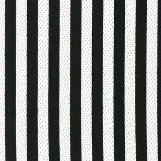 Fabric Kaufman REFEREE JERSEY STRIPE BLACK WHITE new  