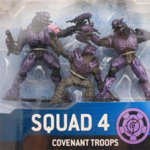   PCS HALO SQUAD 4 COVENANT TROOPS 3 INCHES FIGURES GREEN FG04  