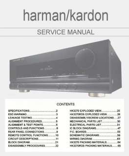 VINTAGE HARMAN KARDON SERVICE MANUALS AUDIO REPAIR PDF  