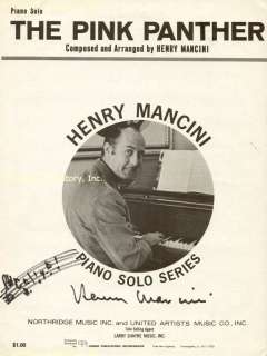 HENRY MANCINI   AUTOGRAPH MUSICAL QUOTATION SIGNED  