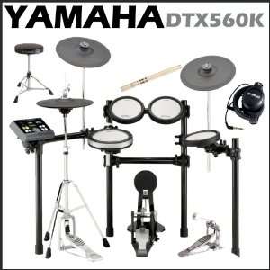  Yamaha DTX560K Electronic Drum Set + Yamaha Stereo 
