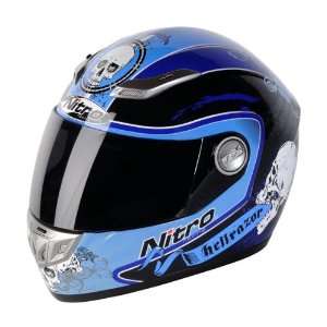   Hellrazor Blue/Black Full Face Helmet   Size  Medium Automotive