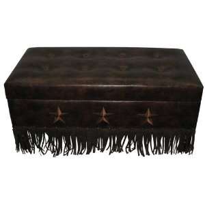  Laredo Embroidered Star Faux Leather Bench Trunk