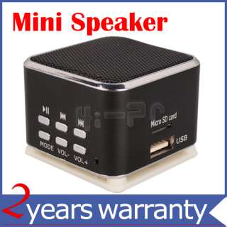   Mini Speaker for  MP4 CD DVD iPhone PSP Mobile phone Computer Black