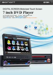 G1301 Eonon Car 7Digital LCD TV GPS iPod DVD Player m1  
