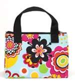 Insulated Lunch Bag Tote Cooler Sack Cosmetic Bag~Flower Power  