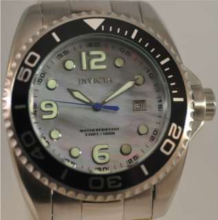 NEW MENS INVICTA 0479 PRO DIVER BLUE MOTHER OF PEARL DIAL WATCH $395 