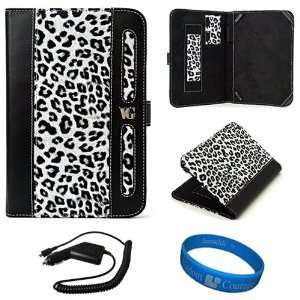 Dauphine Edition White Leopard Executive Leather Folio Case Cover for 
