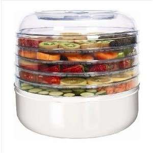  New Ronco 5 Tray Dehydrator White Dries Fruit Vegetables 