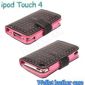   Credit ID Card Holder Flip Case Cover Pouch For iPod Touch 4 4G  