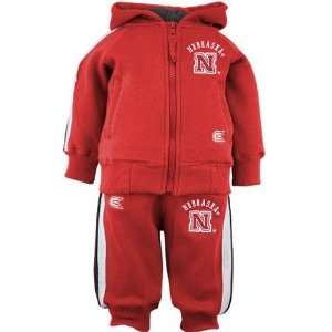   Cornhuskers Scarlet Infant Two Piece Warm Up Suit